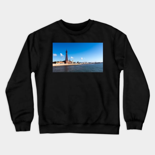 Blackpool-View from the pier Crewneck Sweatshirt by jasminewang